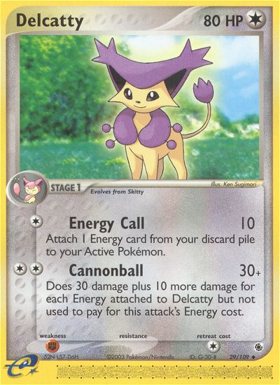 Delcatty - 29/109 Ruby & Sapphire Uncommon Pokemon - NM