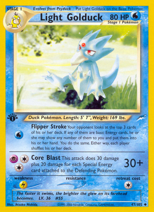 Light Golduck - 47/105 Neo Destiny Uncommon Unlimited Pokemon - NM