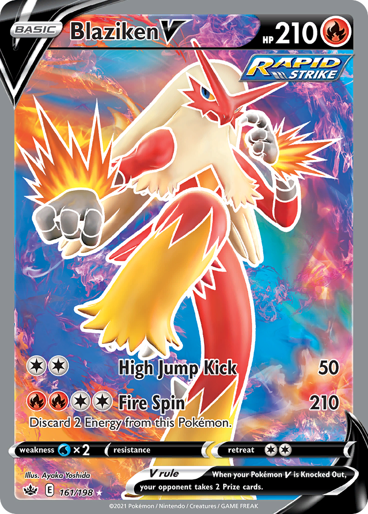 Blaziken V - 161/198 Chilling Reign Ultra Rare Holo Pokemon - NM