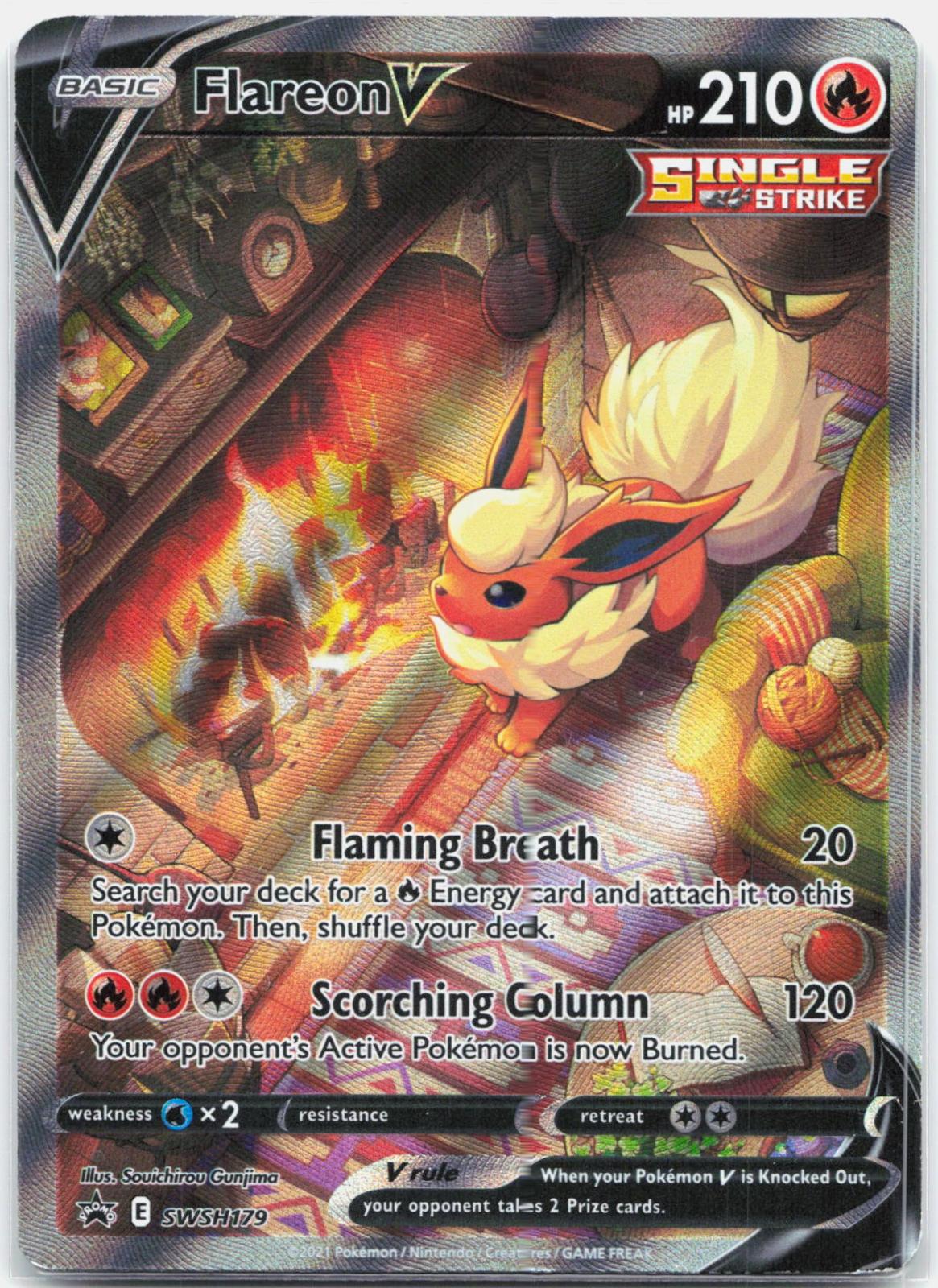 Flareon V - SWSH179 Black Star Promo Alternate Art Pokemon - MP