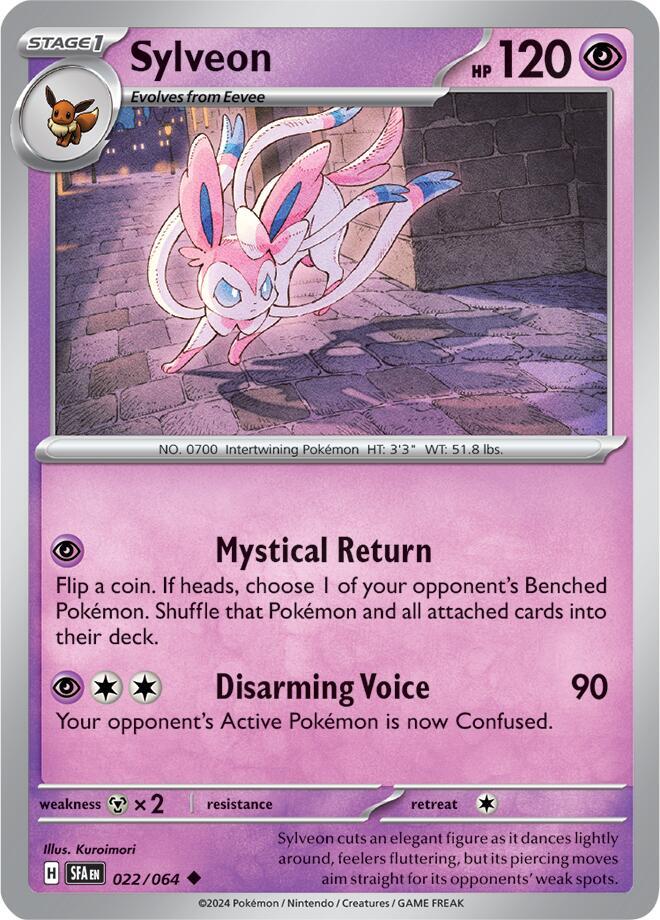 Sylveon - 022/064 Shrouded Fable Pokemon - NM/MINT