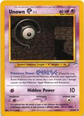 Unown [C] - 57/105 Neo Destiny Uncommon Unlimited Pokemon - NM