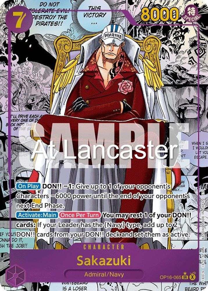 Sakazuki (Manga) - OP16-065 The Time of Battle Super Rare One Piece - NM (Lanc)