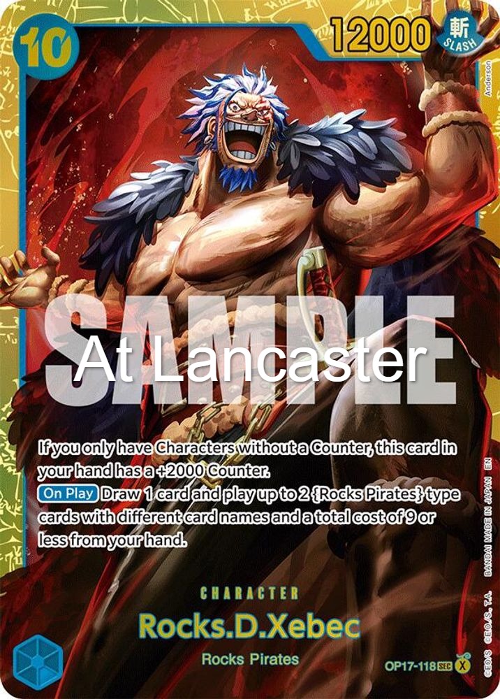 Rocks.D.Xebec (118) - OP17-118 The World's Strongest Warriors Secret Rare One Piece - NM (Lanc)