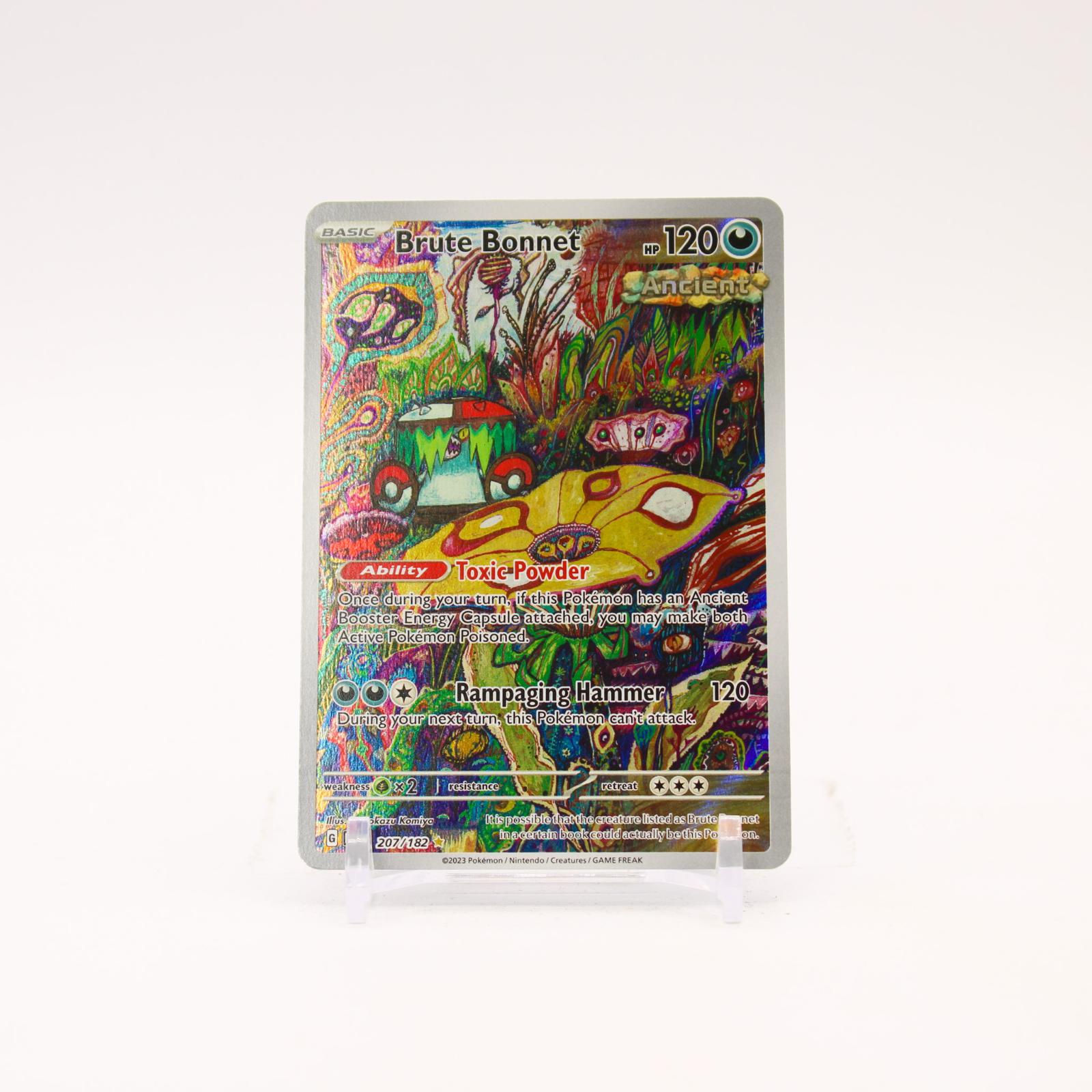 Brute Bonnet - 207/182 Paradox Rift Holo Illustration Rare Pokemon - NM