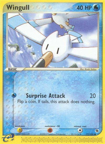 Wingull - 77/109 Ruby & Sapphire Common Pokemon - NM
