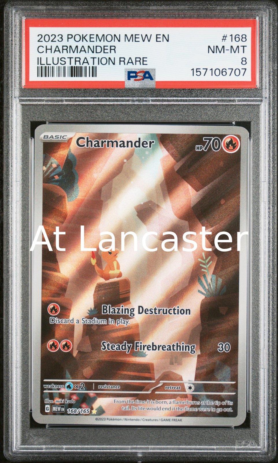 Charmander - 168/165 PSA 8 151 Illustration Rare Pokemon (Lanc)
