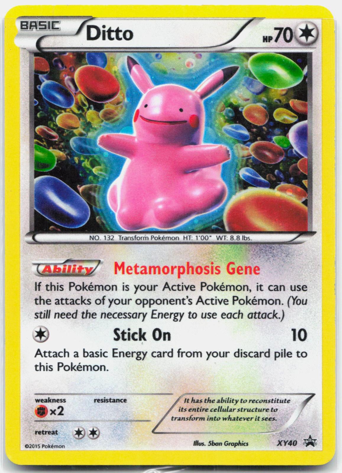 Ditto - XY40 Black Star Promo Holo Pokemon - LP/MP