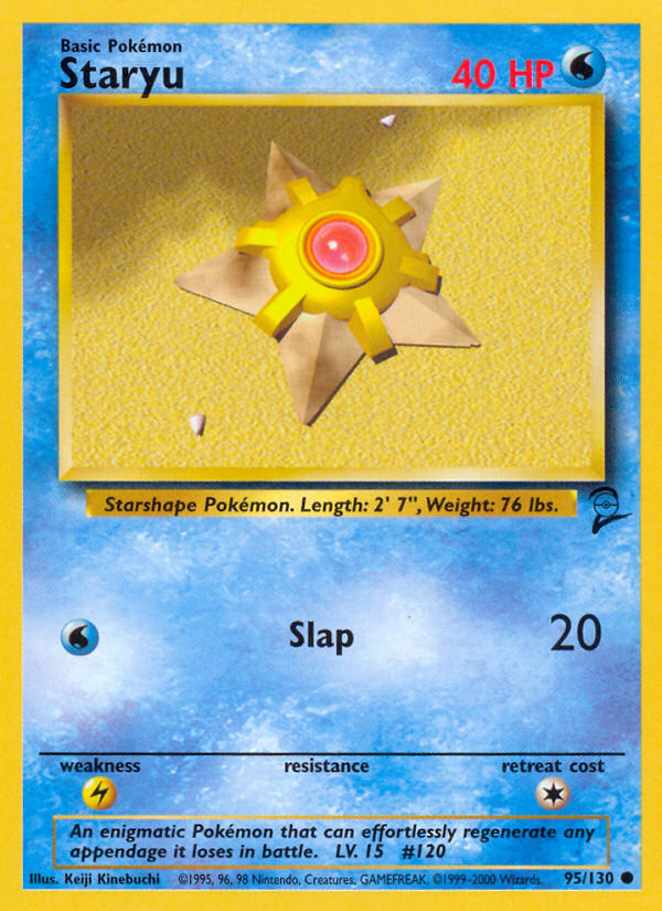 Staryu - 95/130 Base Set 2 Common Pokemon - NM