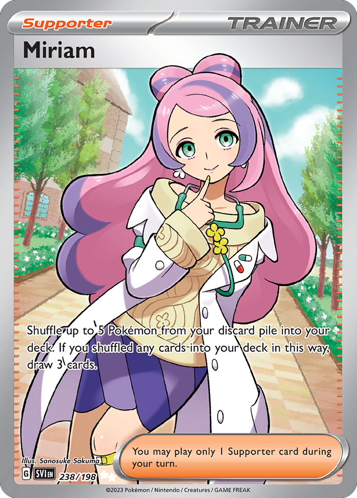 Miriam - 238/198 Scarlet & Violet Ultra Rare Holo Pokemon - NM