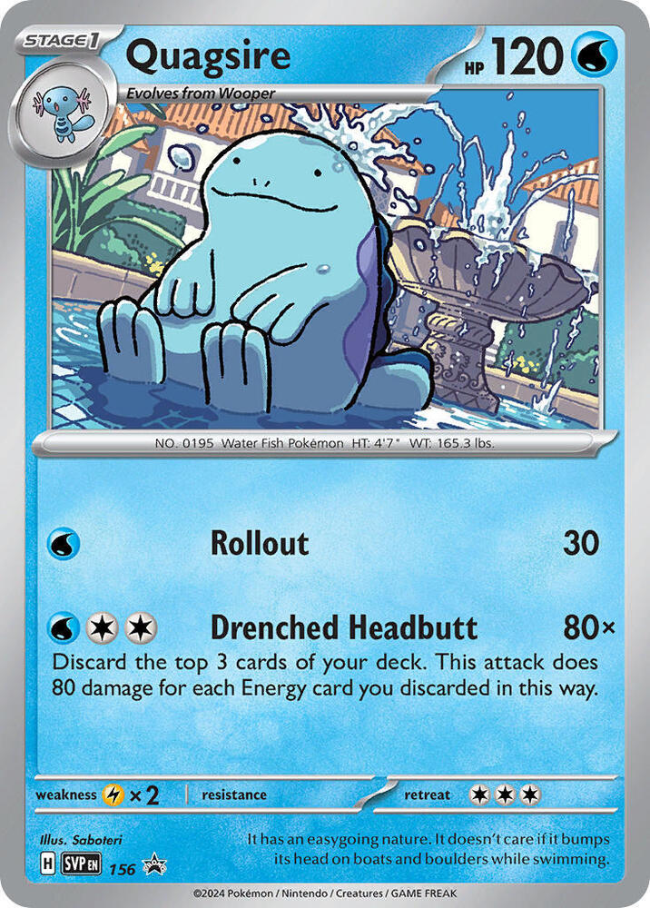 Quagsire - SVP156 Black Star Promo Cosmos Holo Pokemon - NM/MINT