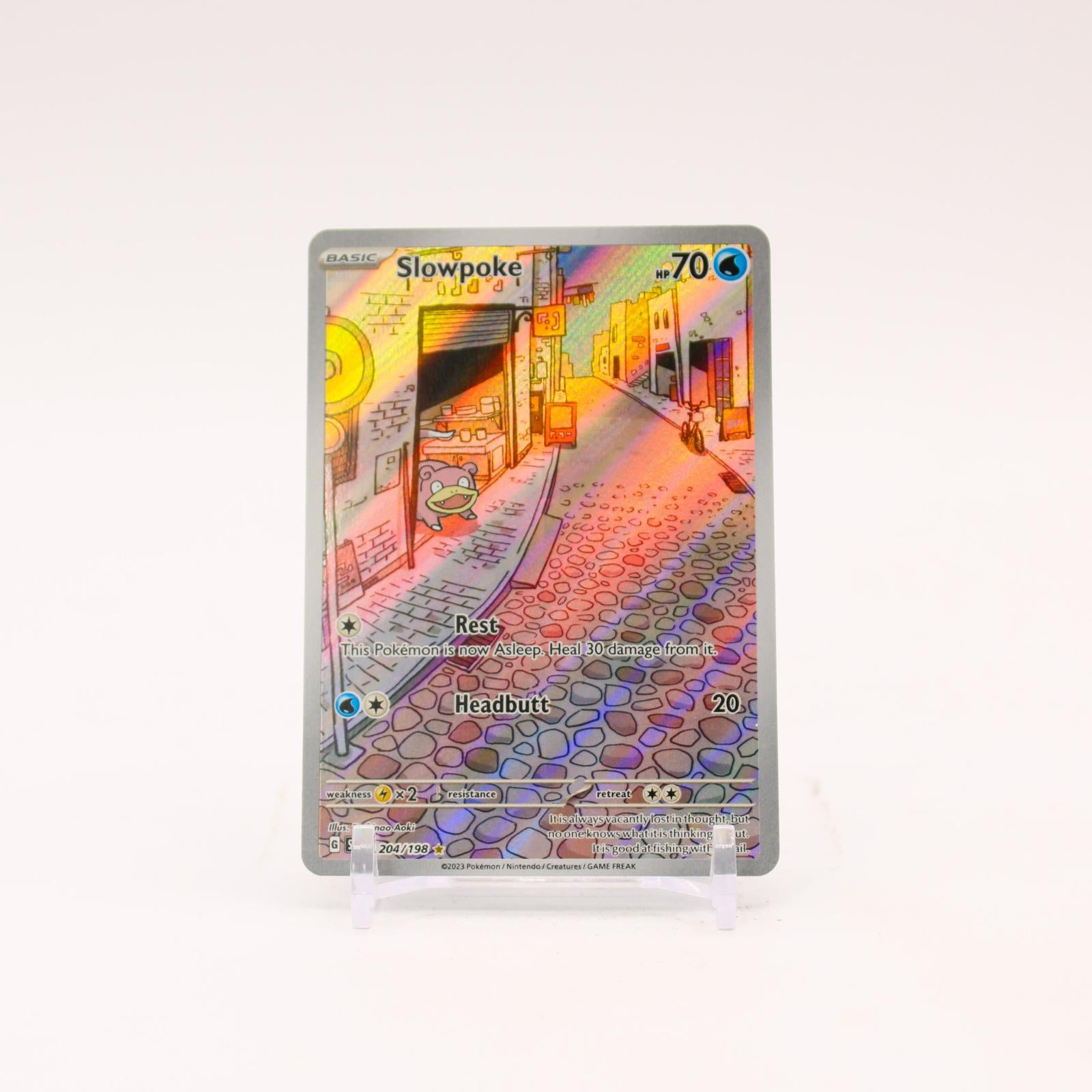 Slowpoke - 204/198 Scarlet & Violet Holo Illustration Rare Pokemon - NM/LP