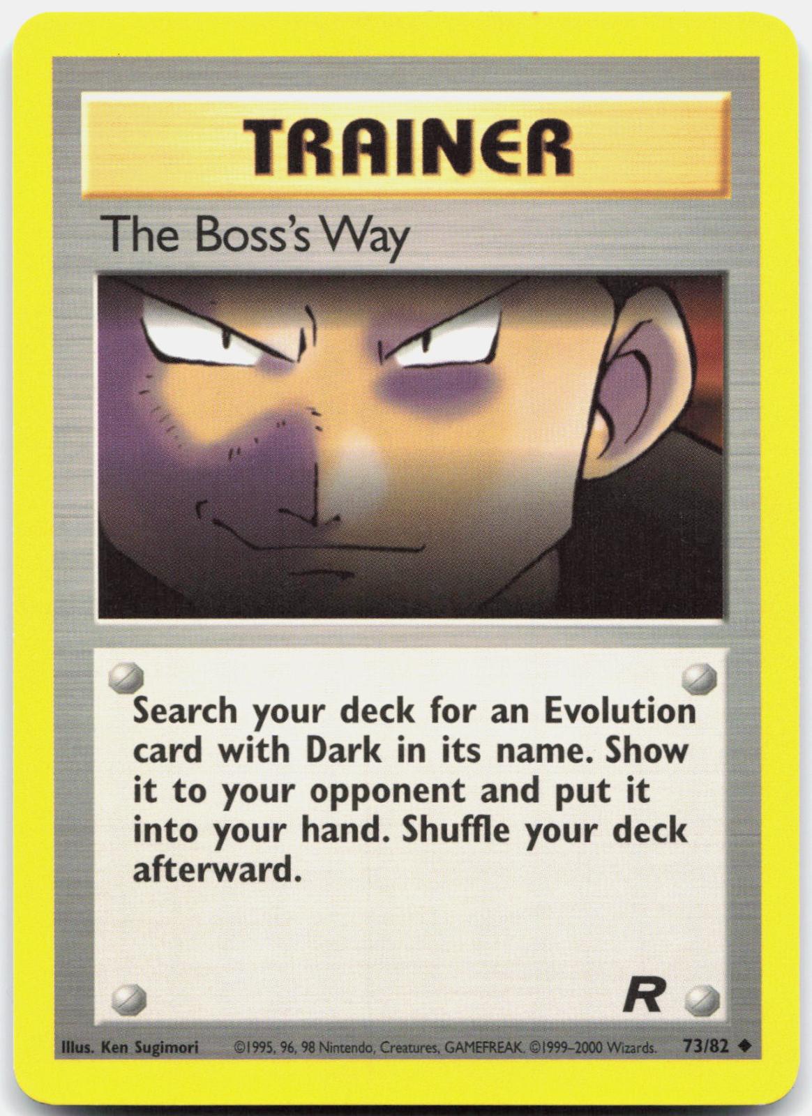 The Boss's Way - 73/82 Team Rocket Uncommon Unlimited Pokemon - NM