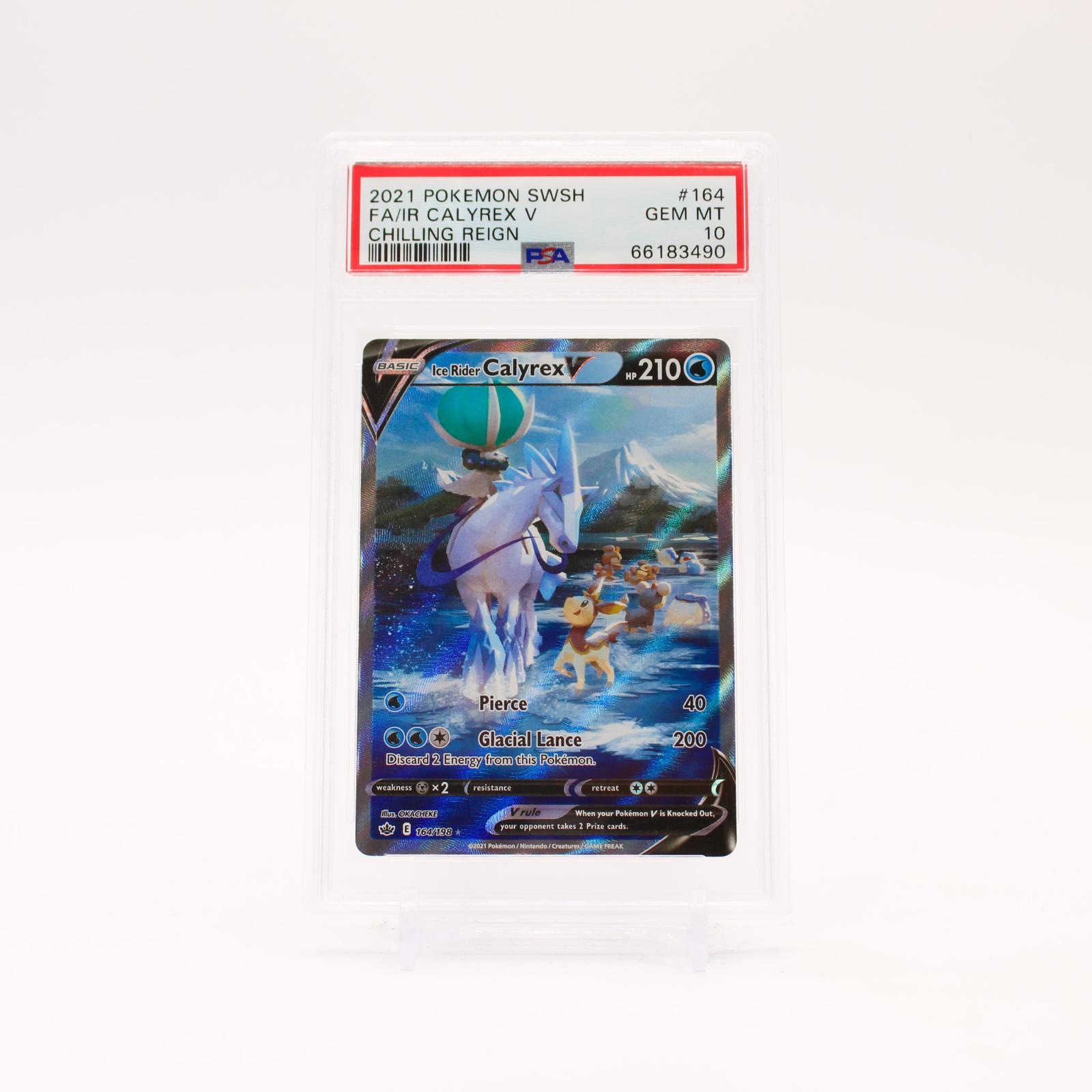 Ice Rider Calyrex V - 164/198 PSA 10 Chilling Reign Alternate Art Pokemon - GEM MINT