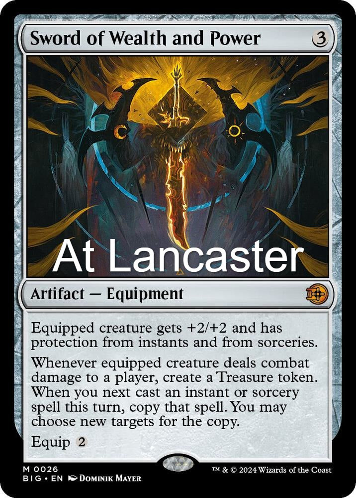 Sword of Wealth and Power - 26 Outlaws of Thunder Junction: The Big Score Mythic Magic: The Gathering - NM (Lanc)