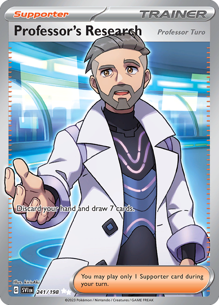 Professor's Research (Professor Turo) - 241/198 Scarlet & Violet Ultra Rare Holo Pokemon - NM