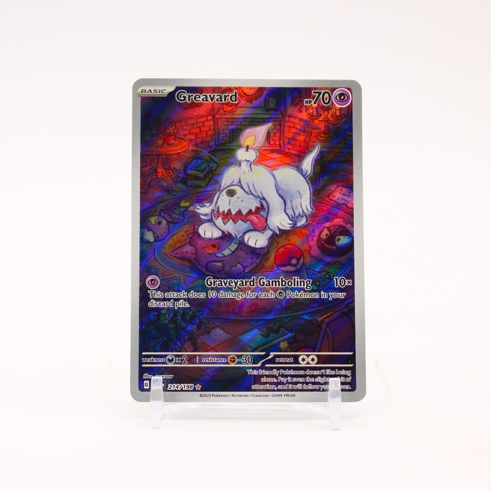 Greavard - 214/198 Scarlet & Violet Holo Illustration Rare Pokemon - NM