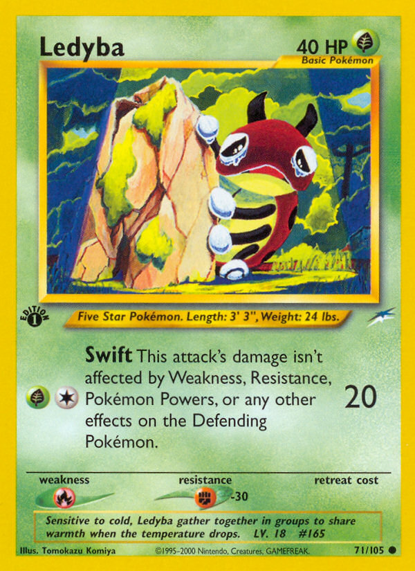 Ledyba - 71/105 Neo Destiny Common Unlimited Pokemon - NM
