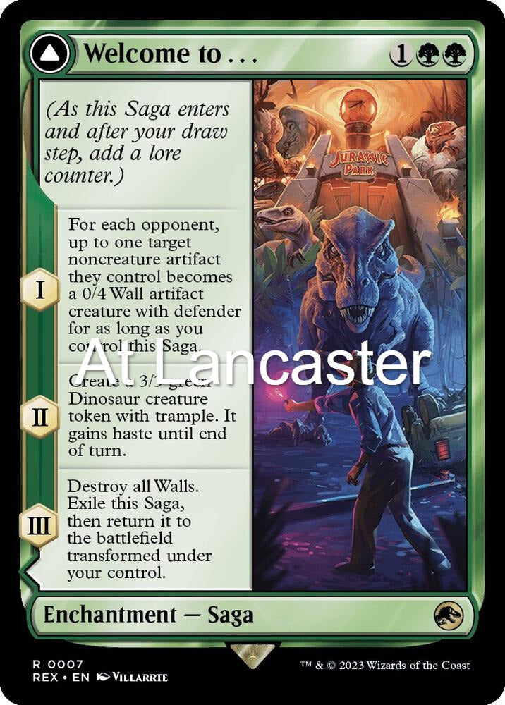 Welcome to . . . - 7 Universes Beyond: Jurassic World Collection Rare Magic: The Gathering - NM (Lanc)