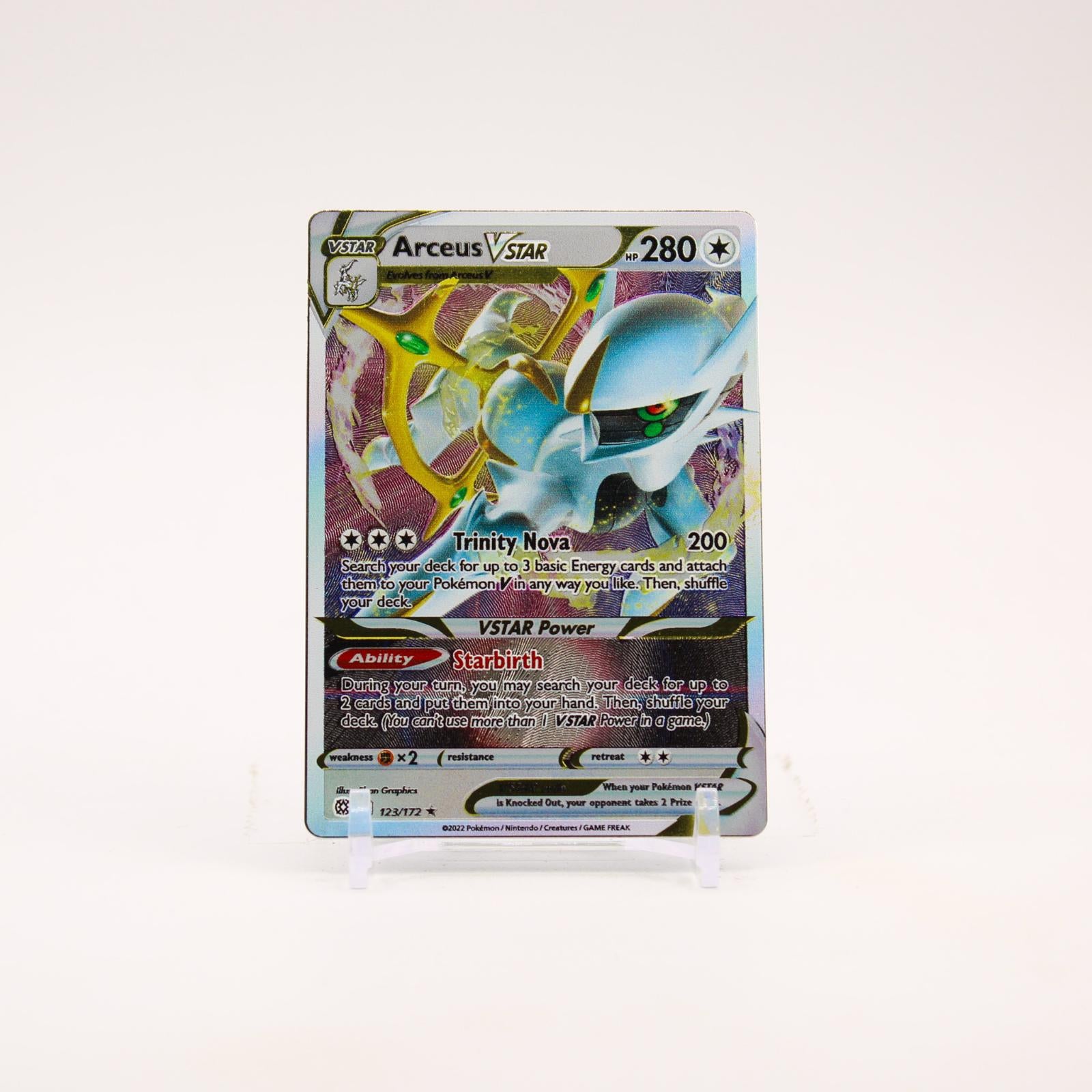 Arceus Vstar - 123/172 UPC Metal Promo Pokemon - NM