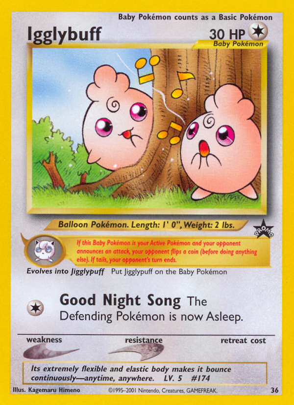 Igglybuff - 36 Wizards Black Star Promo Pokemon - NM