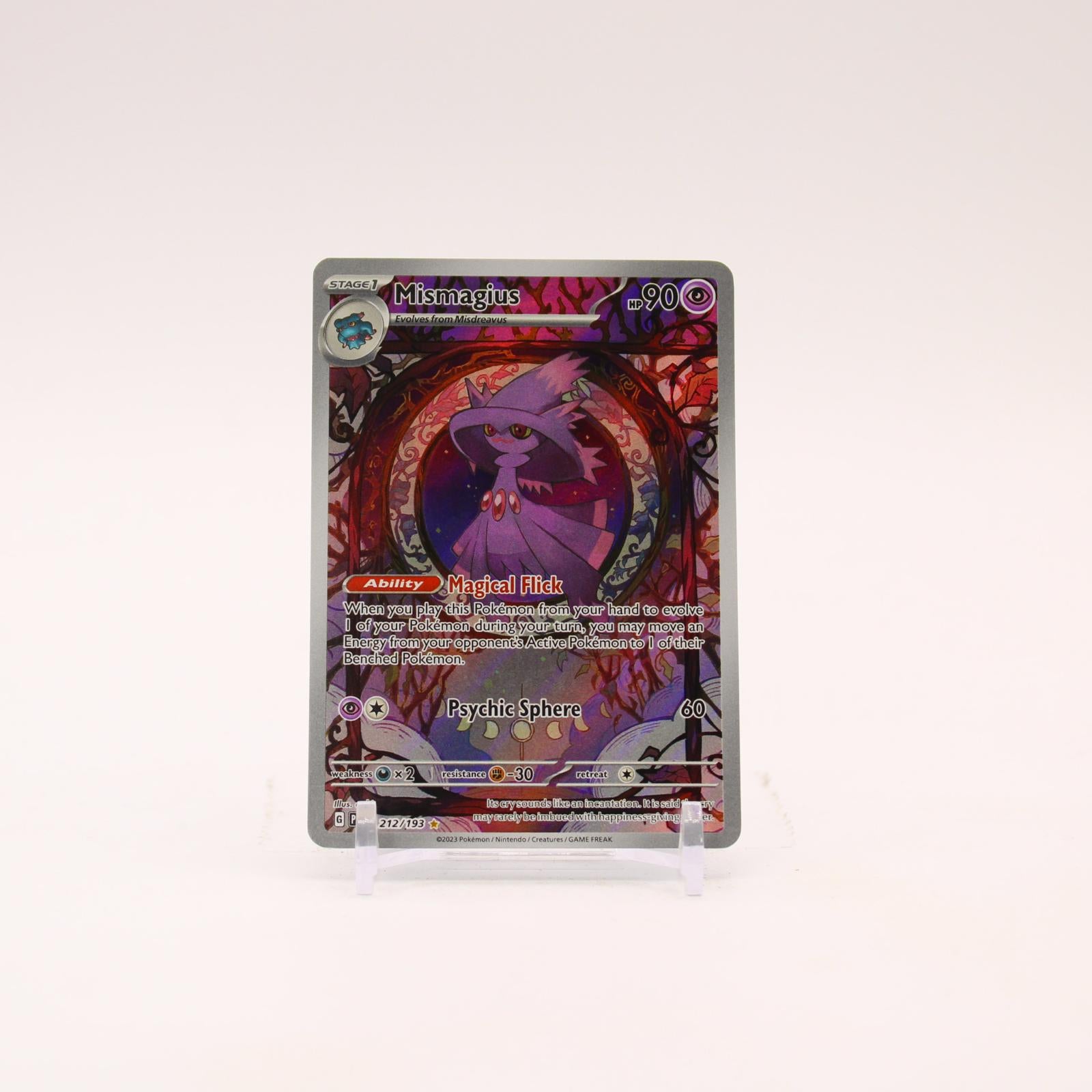 Mismagius - 212/193 Paldea Evolved Holo Illustration Rare Pokemon - NM