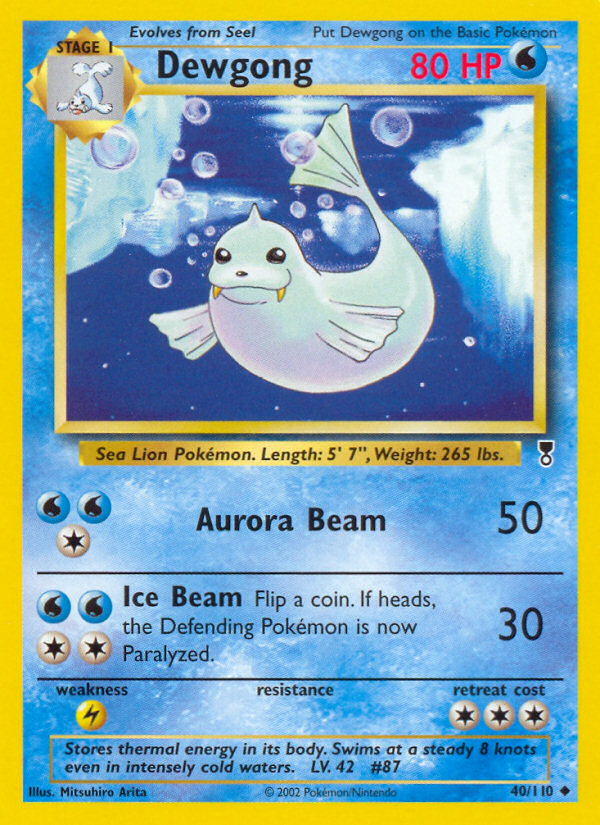 Dewgong - 40/110 Legendary Collection Uncommon Pokemon - NM
