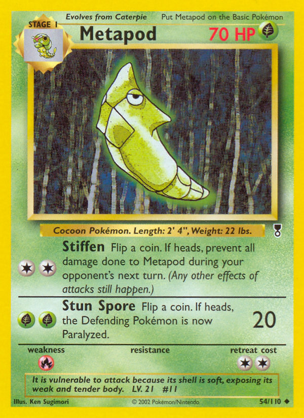 Metapod - 54/110 Legendary Collection Uncommon Pokemon - NM