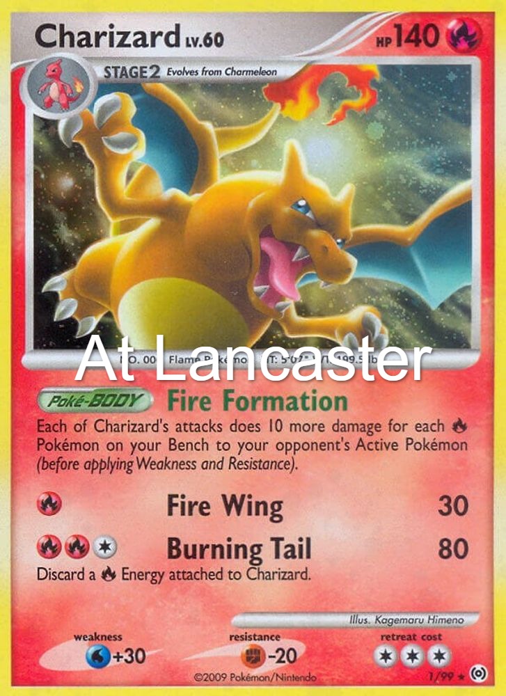 Charizard - 1/99 Arceus Holo Rare Pokemon - HP (Lanc)
