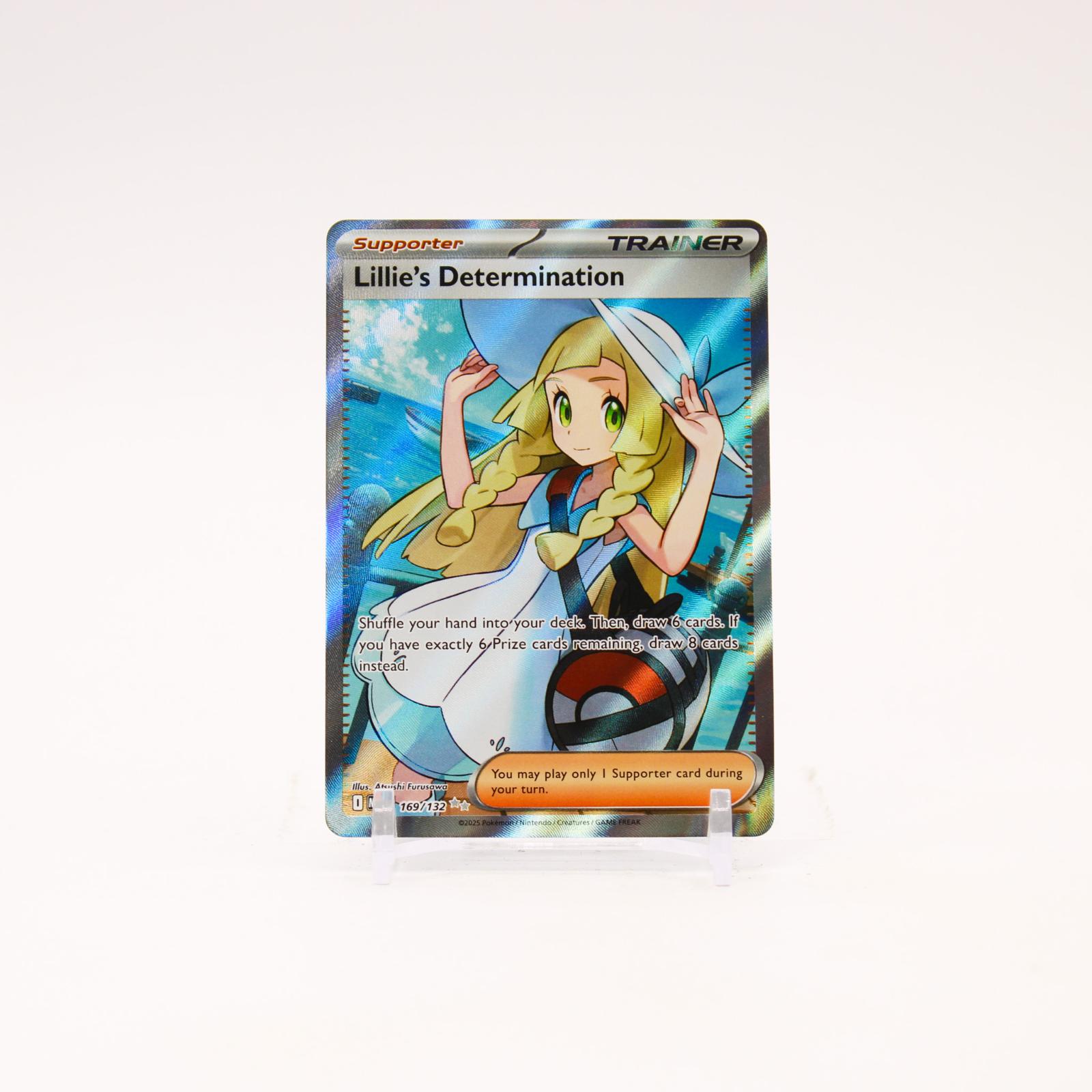 Lillie's Determination - 169/132 Mega Evolution Holo Full Art Trainer - NM/MINT