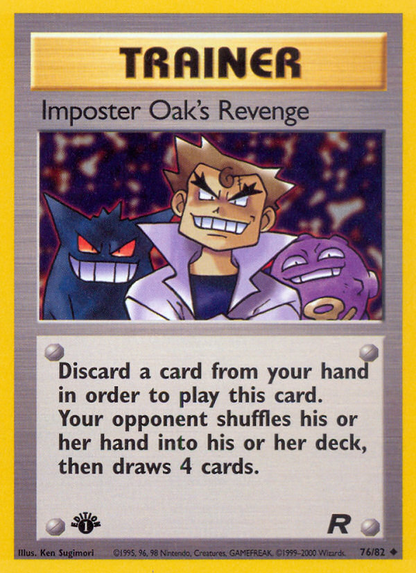 Imposter Oak's Revenge - 76/82 Team Rocket Uncommon 1st Edition Pokemon - NM