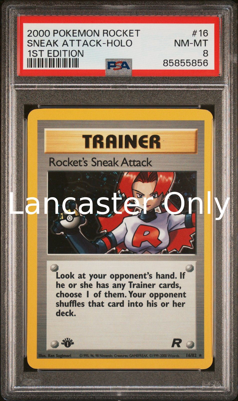 Rocket's Sneak Attack Holo - 16 PSA 8 Rocket 1st Edition Pokemon - (Lanc)