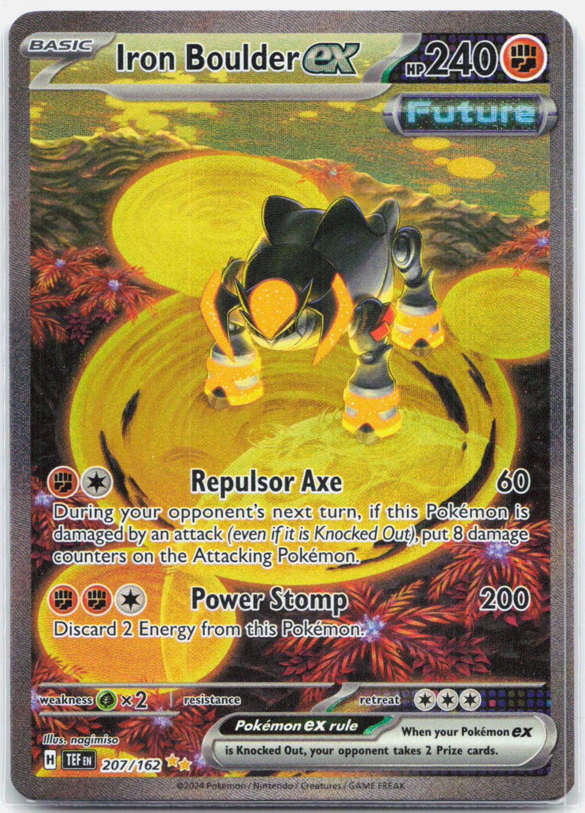 Iron Boulder ex - 207/162 Temporal Forces Special Illustration Pokemon - NM/MINT