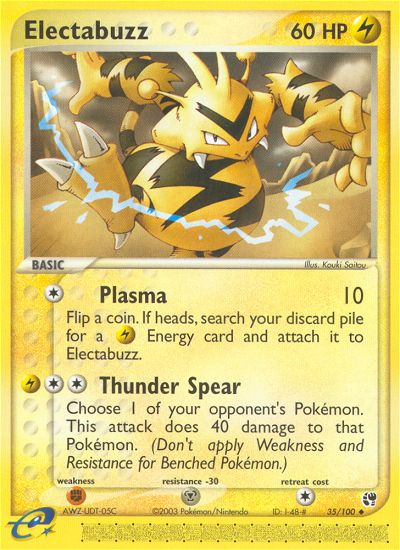 Electabuzz - 35/100 Sandstorm Uncommon Pokemon - NM