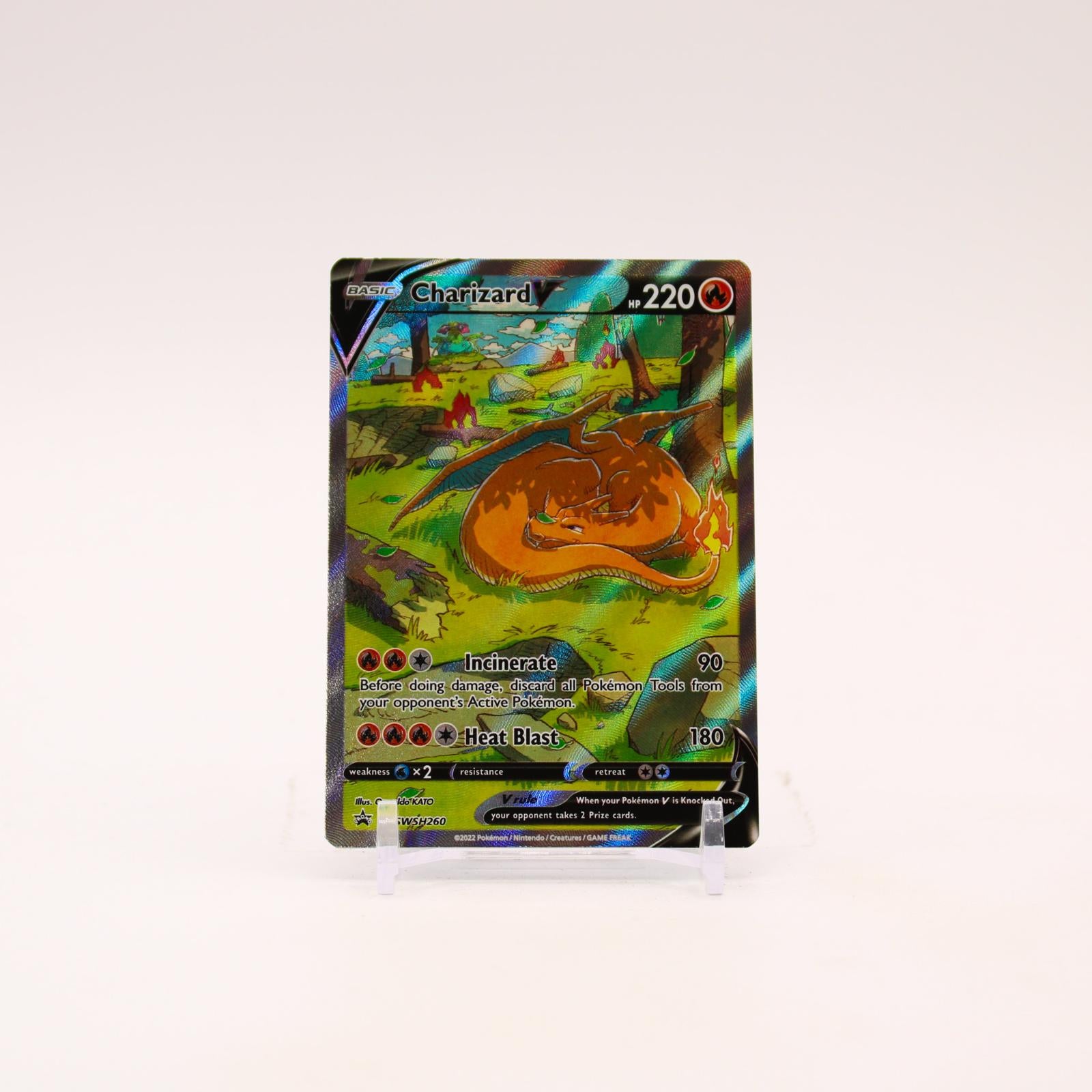 Charizard V - SWSH260 Sword & Shield Holo Alternate Art Promo Pokemon - NM/LP