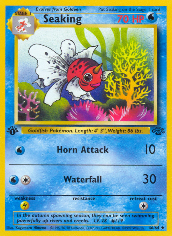 Seaking - 46/64 Jungle Uncommon Unlimited Pokemon - NM