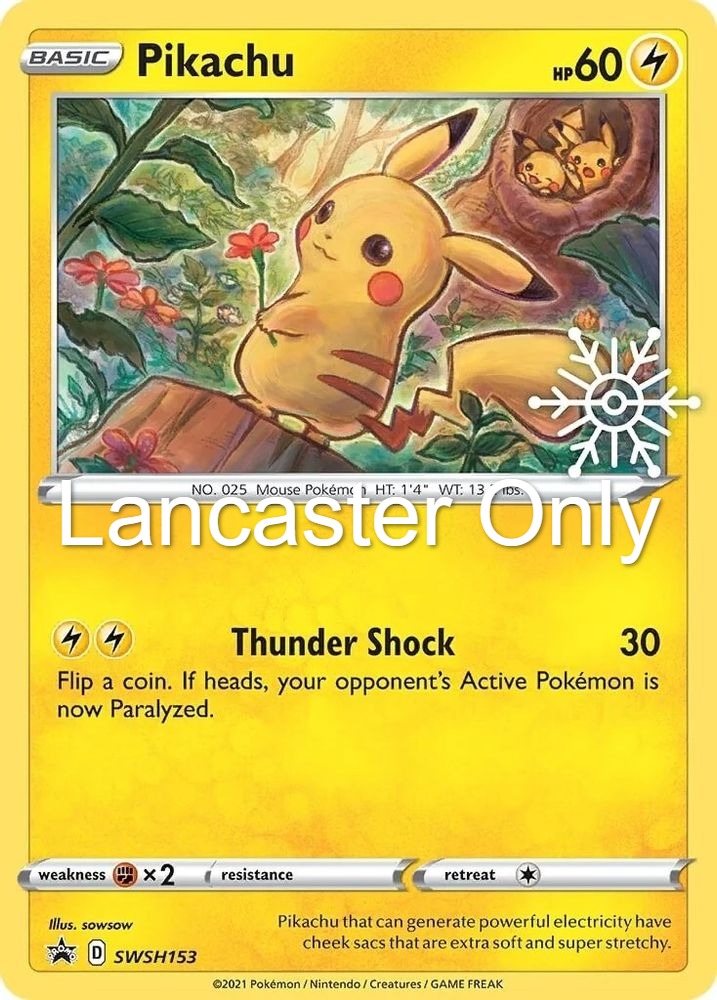 Pikachu (Holiday Calendar) - SWSH153 Sword & Shield Promo Holo Promo Pokemon - NM/LP (Lanc)