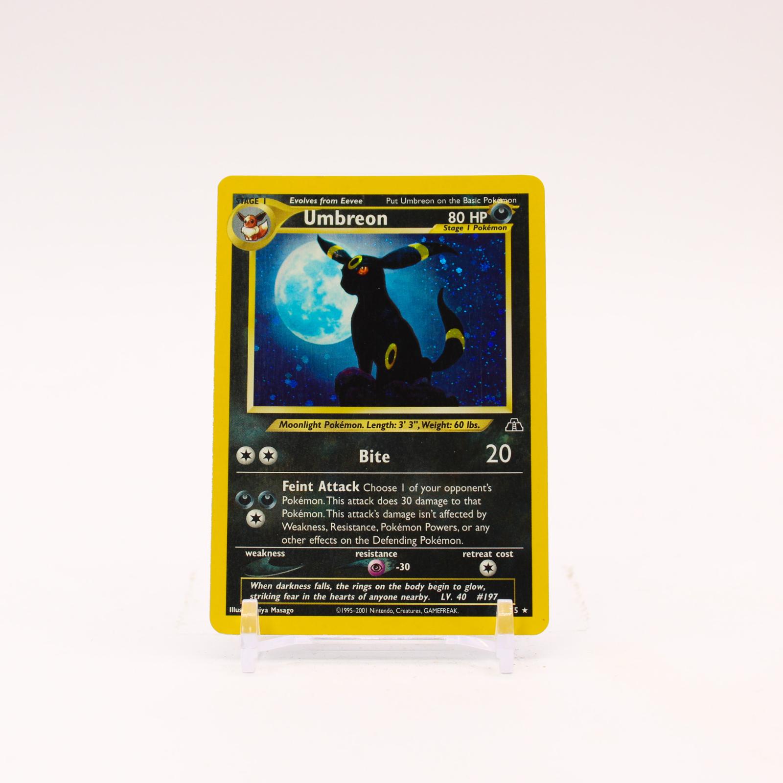 Umbreon - 13/75 Neo Discovery Unlimited Holo Rare Pokemon - MP