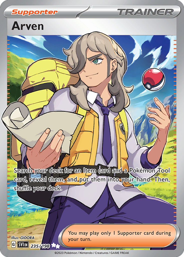 Arven - 235/198 Scarlet & Violet Ultra Rare Holo Pokemon - NM