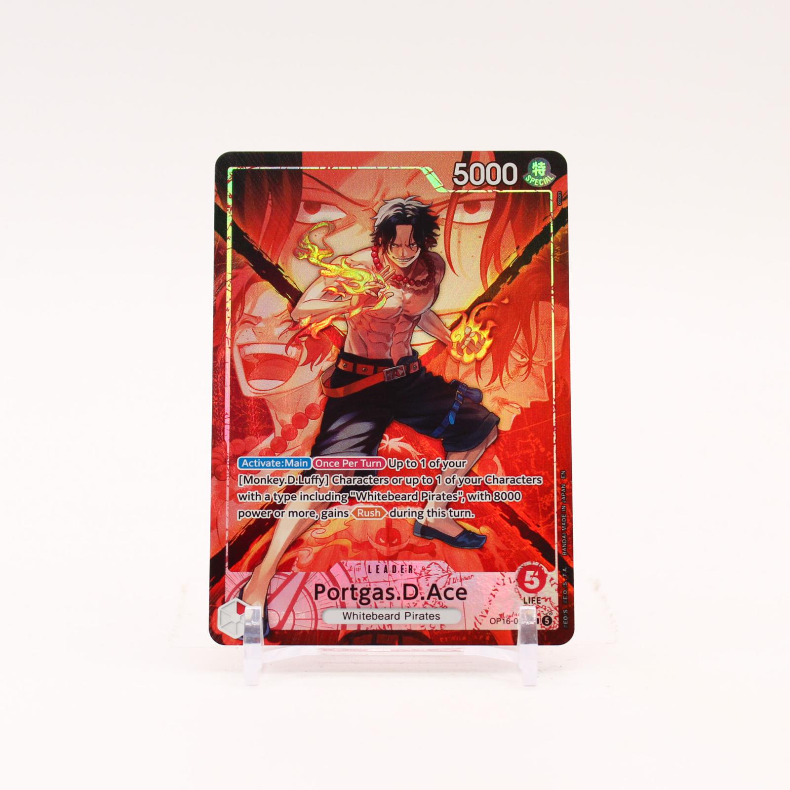 Portgas.D.Ace Alternate Art - OP16-001 The Time of Battle L One Piece - NM/MINT