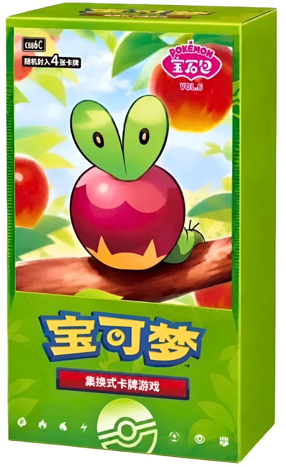 Pokemon Chinese Booster Box - Gem Pack Vol 6 Applin (18 Packs)