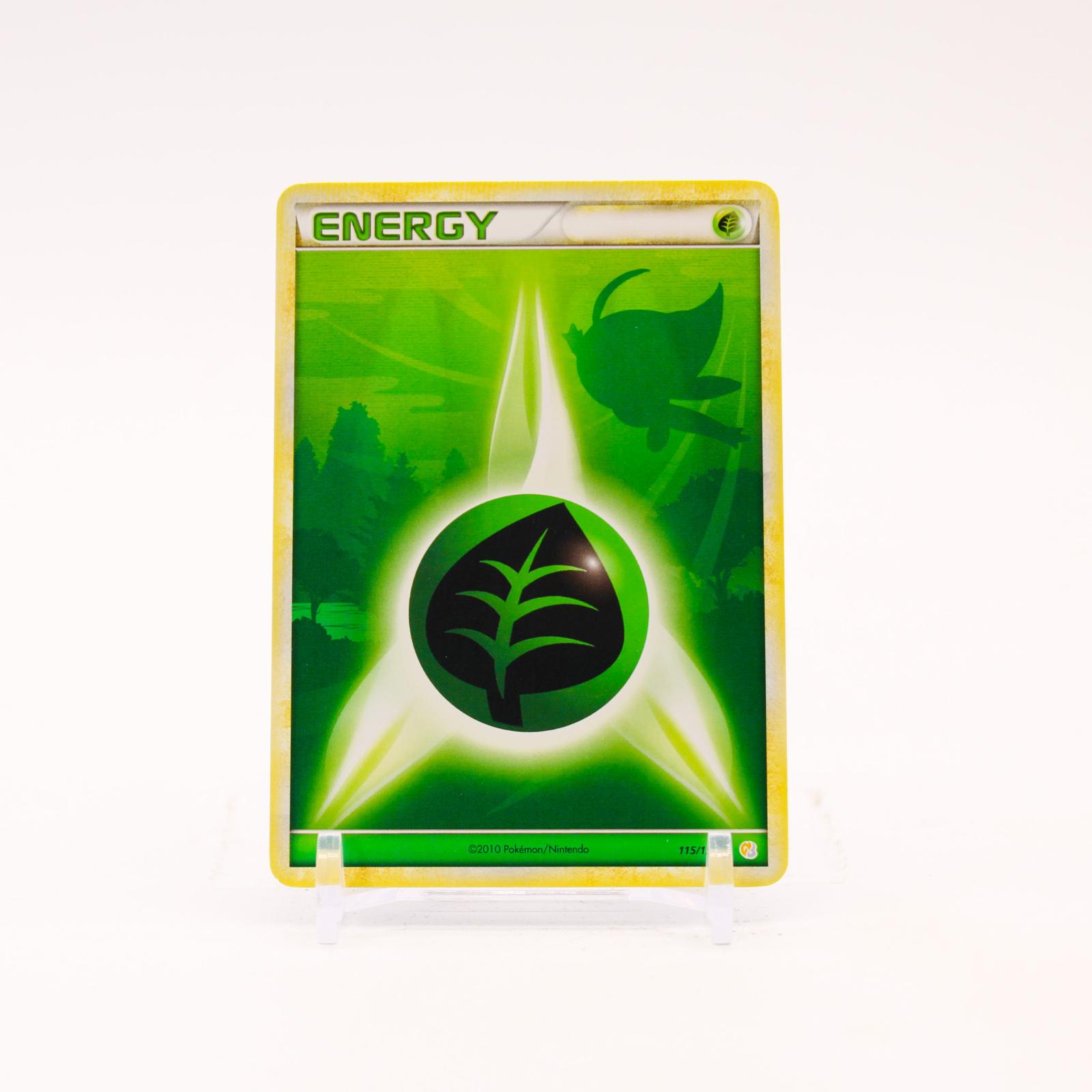 Grass Energy - 115/123 HeartGold & SoulSilver Common Pokemon - NM/LP