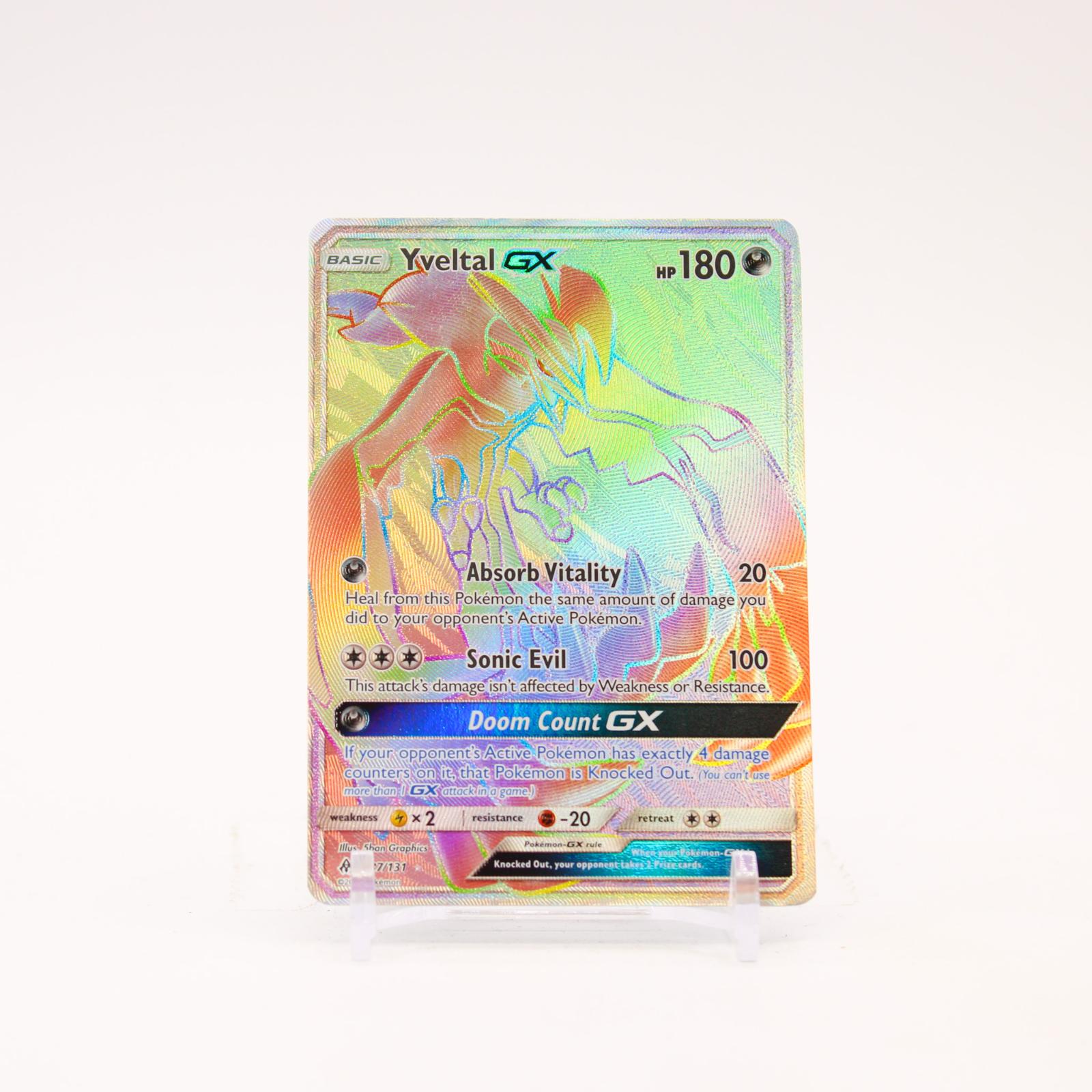 Yveltal GX - 137/131 Forbidden Light Holo Rainbow Pokemon - NM/LP