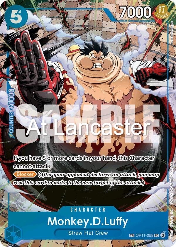 Monkey.D.Luffy (TR) - OP11-058 Carrying On His Will Treasure Rare One Piece - NM (Lanc)