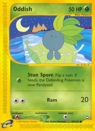 Oddish - 97/147 Aquapolis Common Pokemon - NM