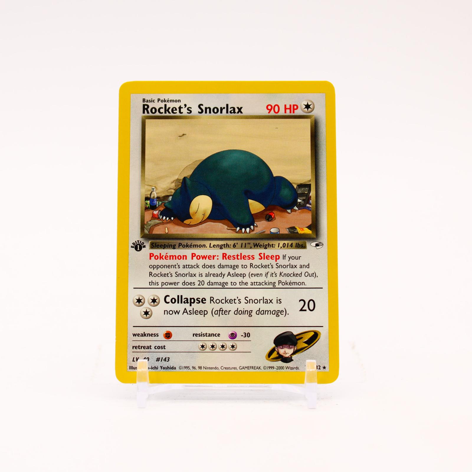 Rocket's Snorlax - 33/132 Gym Heroes 1st Edition Rare Pokemon - LP