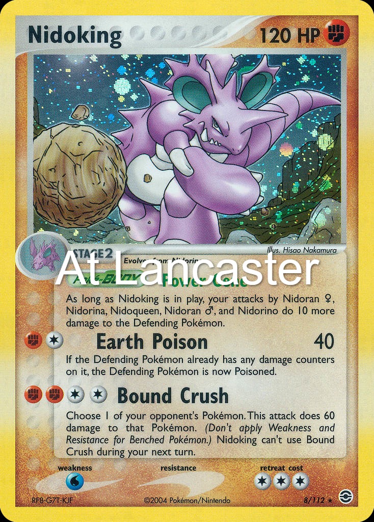 Nidoking - 8/112 FireRed & LeafGreen Rare Pokemon - LP/MP (Lanc)