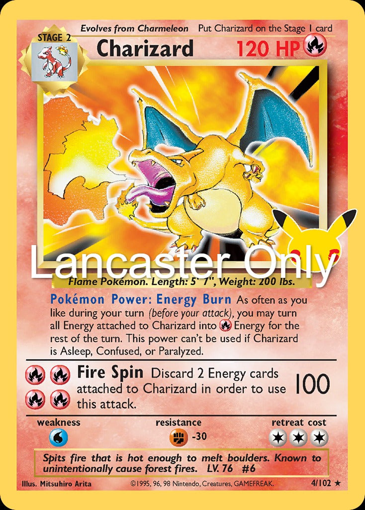 Charizard - 4/102 Celebrations: Classic Collection Holo Classic Collection Pokemon - NM (Lanc)