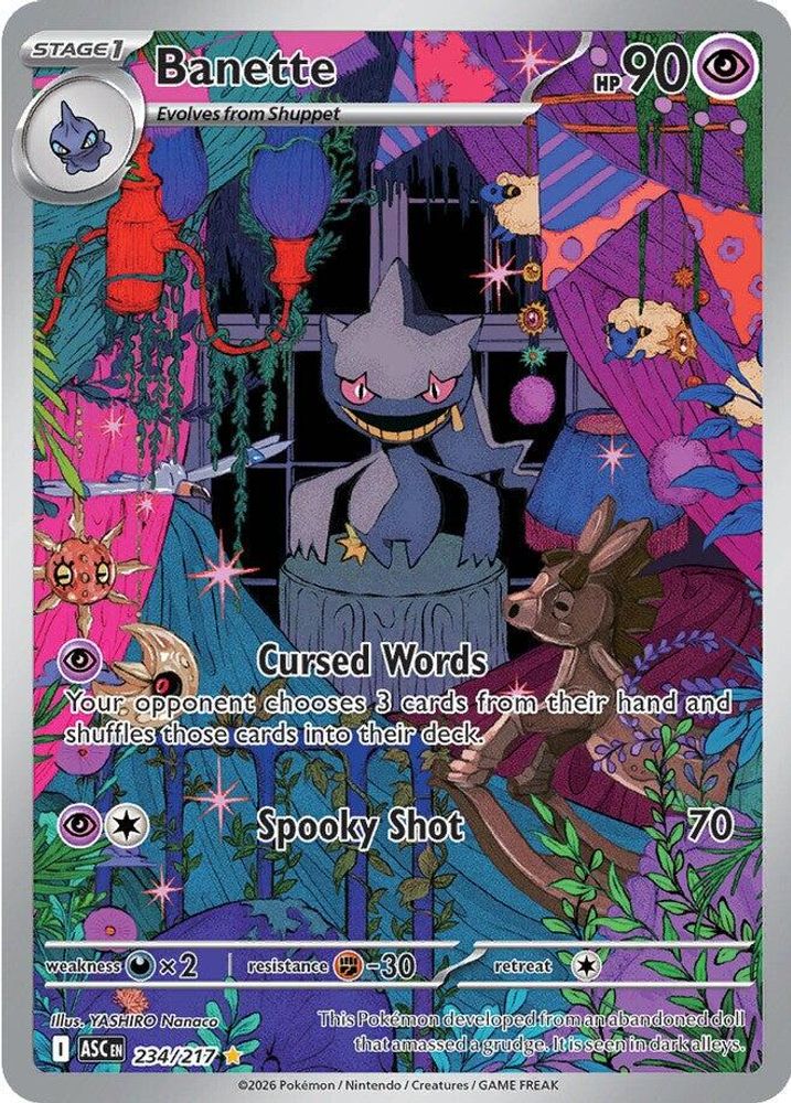 Banette - 234/217 Ascended Heroes Illustration Rare Holo Pokemon - NM