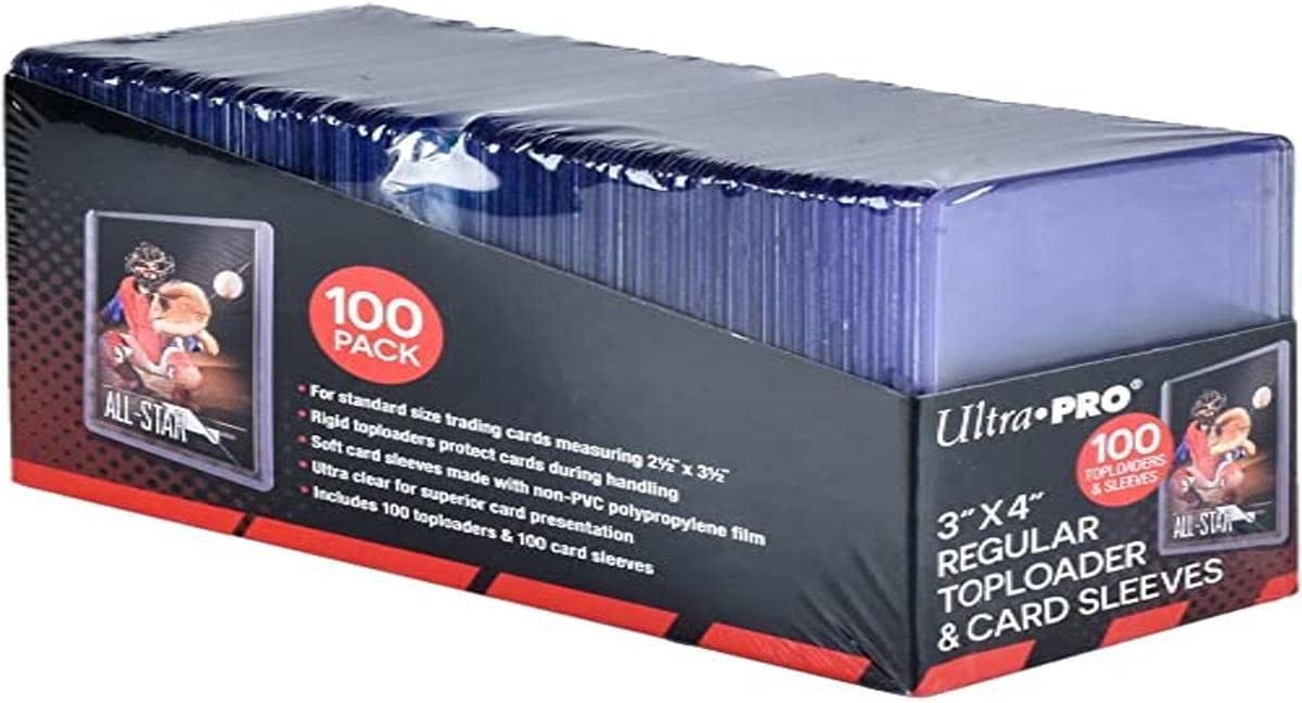 Ultra PRO Clear 3x4 Standard Top Loader & Card Sleeve Bundle - 100 of Each